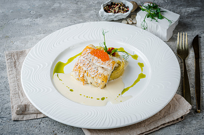 Grilled fillet of halibut 